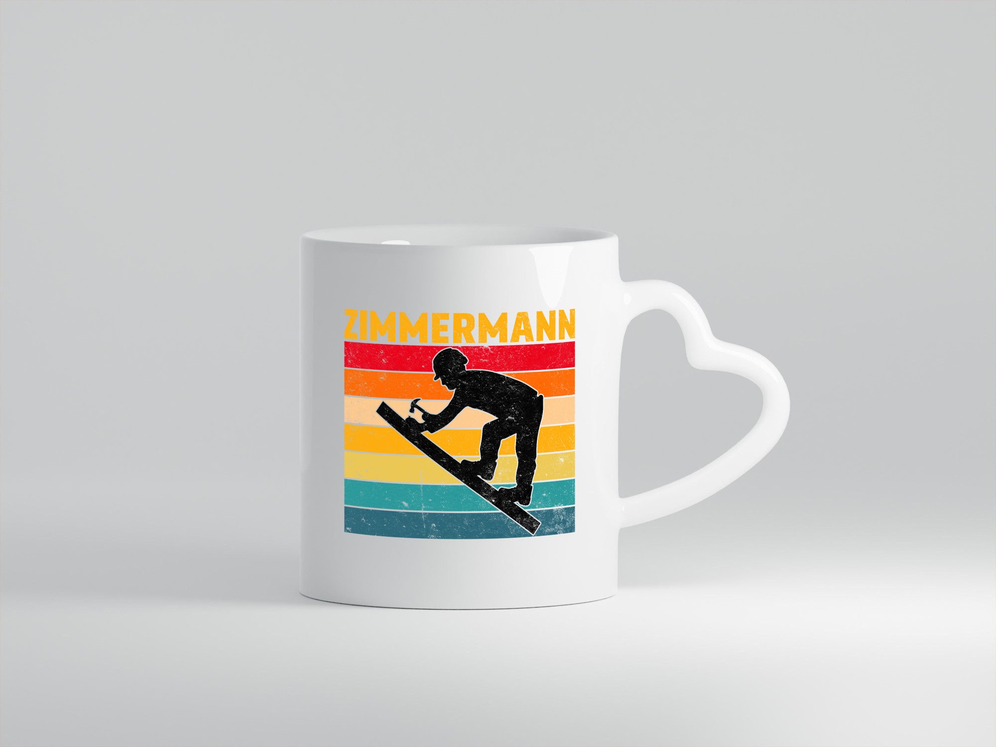 Zimmerman | Handwerker Dach Retro v2 lustig Humor Geschenkidee Geschenk Tasse