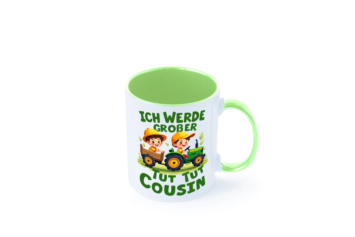 Ich werde Großer Cousin | Familie Bauer lustiger Spruch Geschenk Geschenkidee Tasse