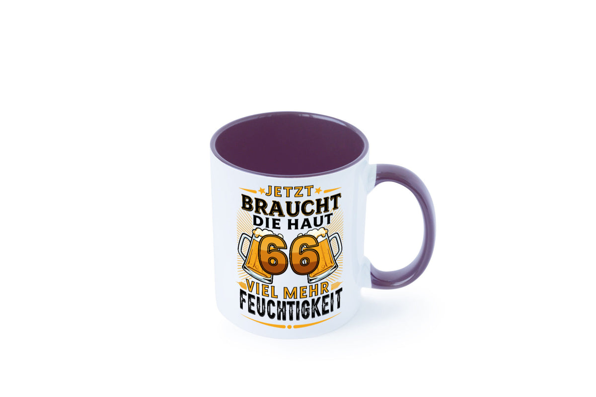 66 braucht die haut mehr Feuchtigkeit | 66. Geburtstag Humor Geschenkidee Tasse