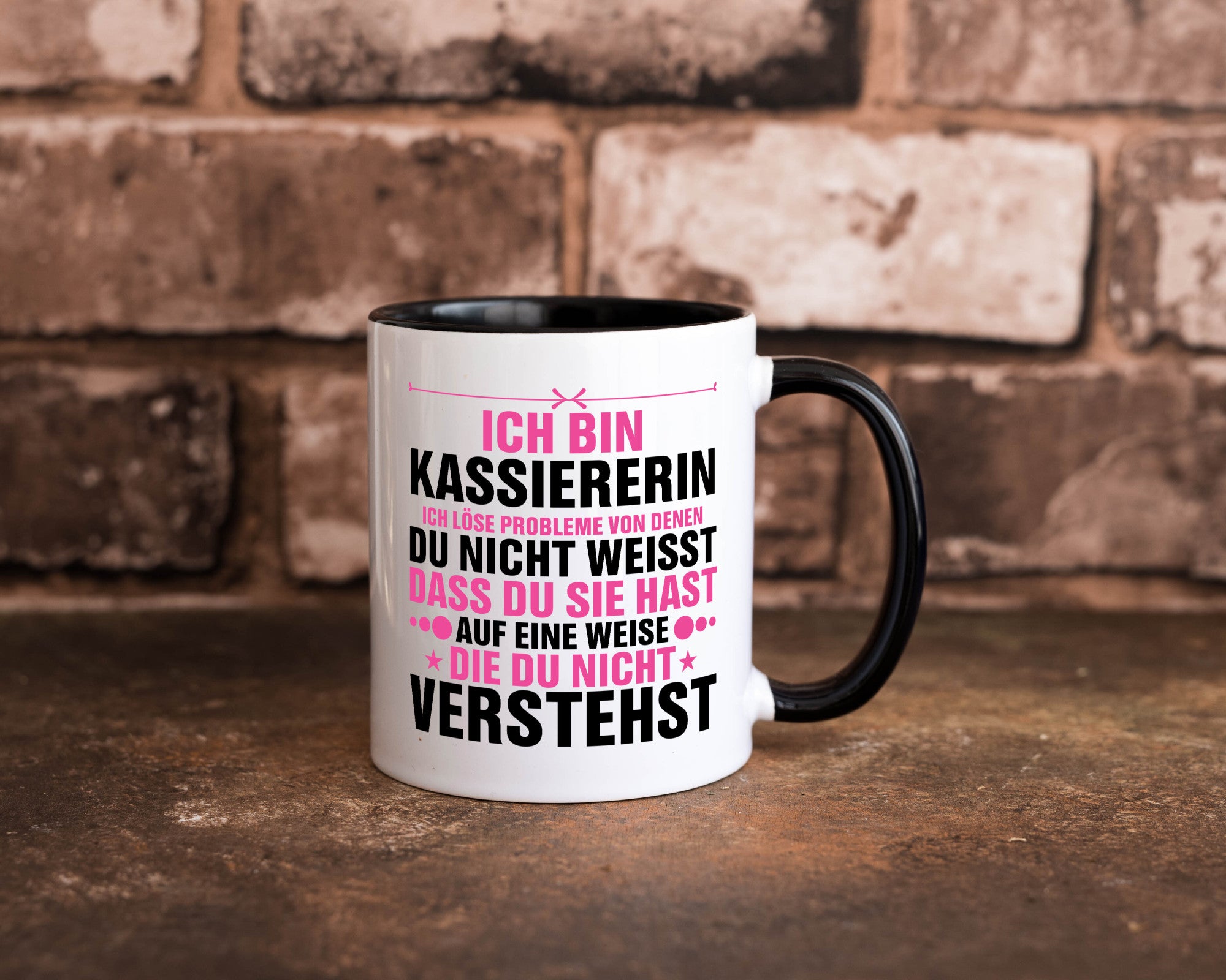 Löse Probleme: Kassiererin v2 lustiger Spruch Geschenk Humor Geschenkidee Tasse