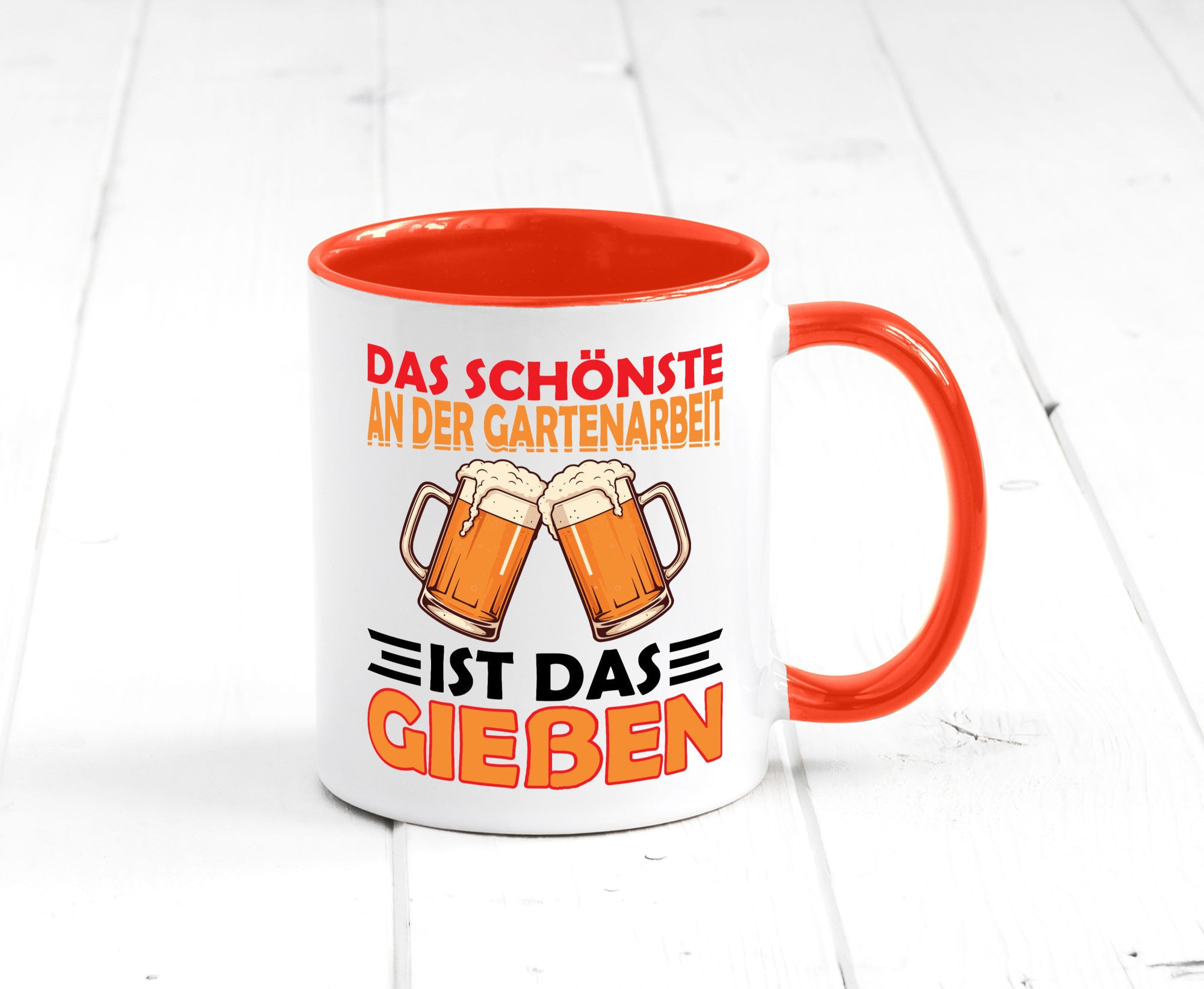 Das schönste an gartenarbeit ist Gießen | Biertrinker Geschenkidee Arbeit