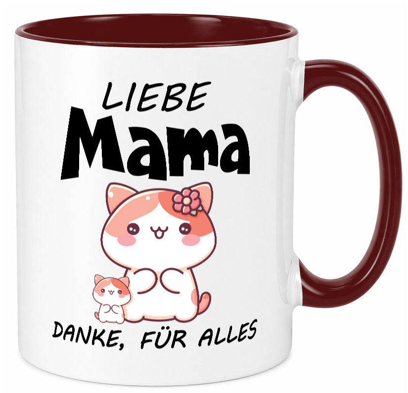 Liebe Mama Danke, für alles | Muttertag Beste Geschenk Familie Geschenkidee Tasse