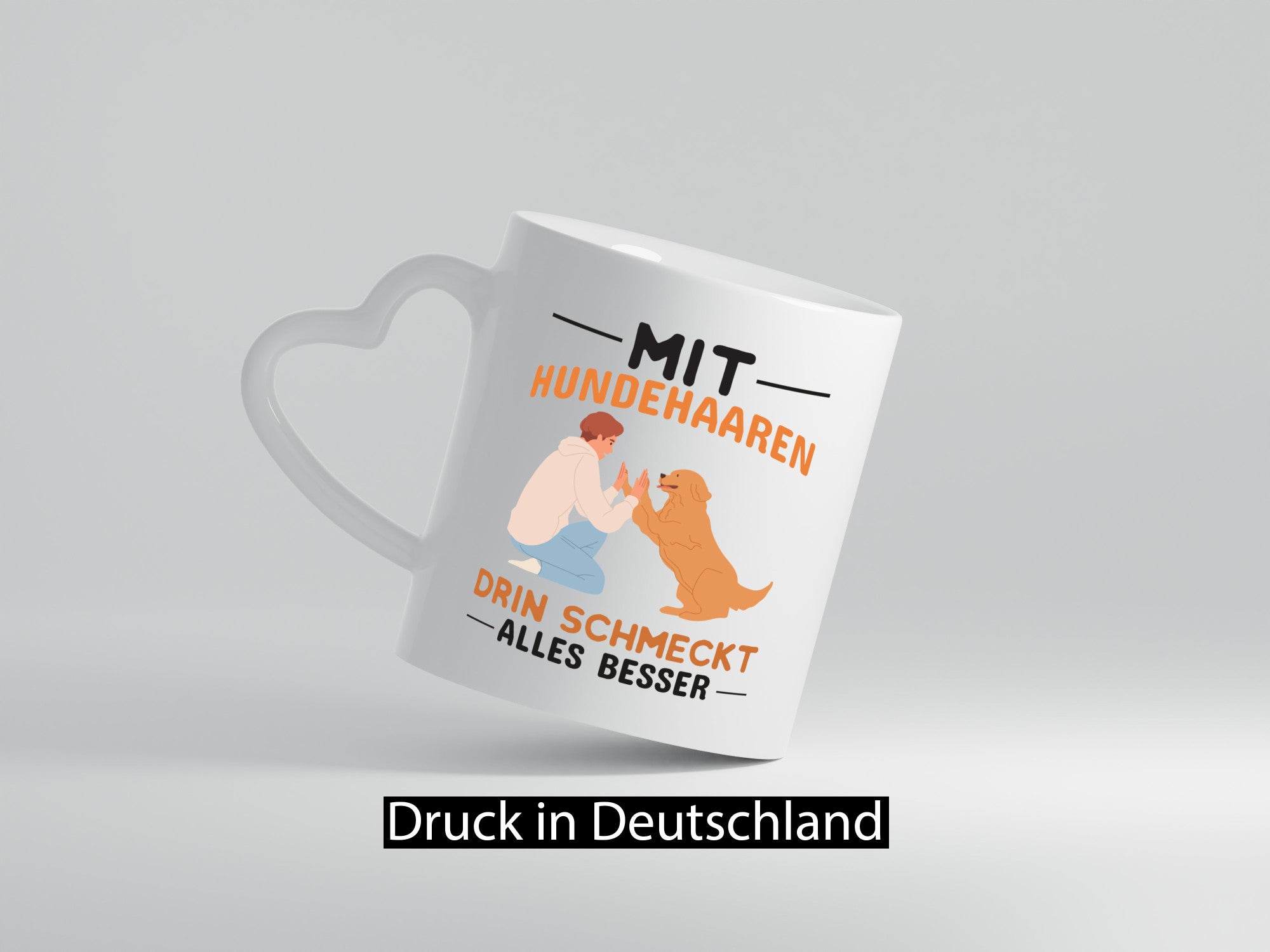 Mit Hundehaaren | Hundebesitzer Tasse Hund Witz Geschenk Tierliebhaber Humor