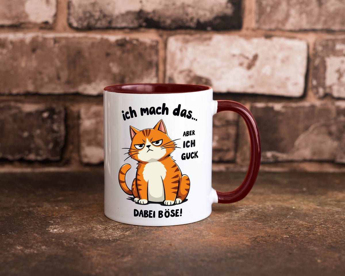 Ich guck dabei Böse | Katze Ironie Geschenk Tierliebhaber Humor lustiger Spruch Tasse