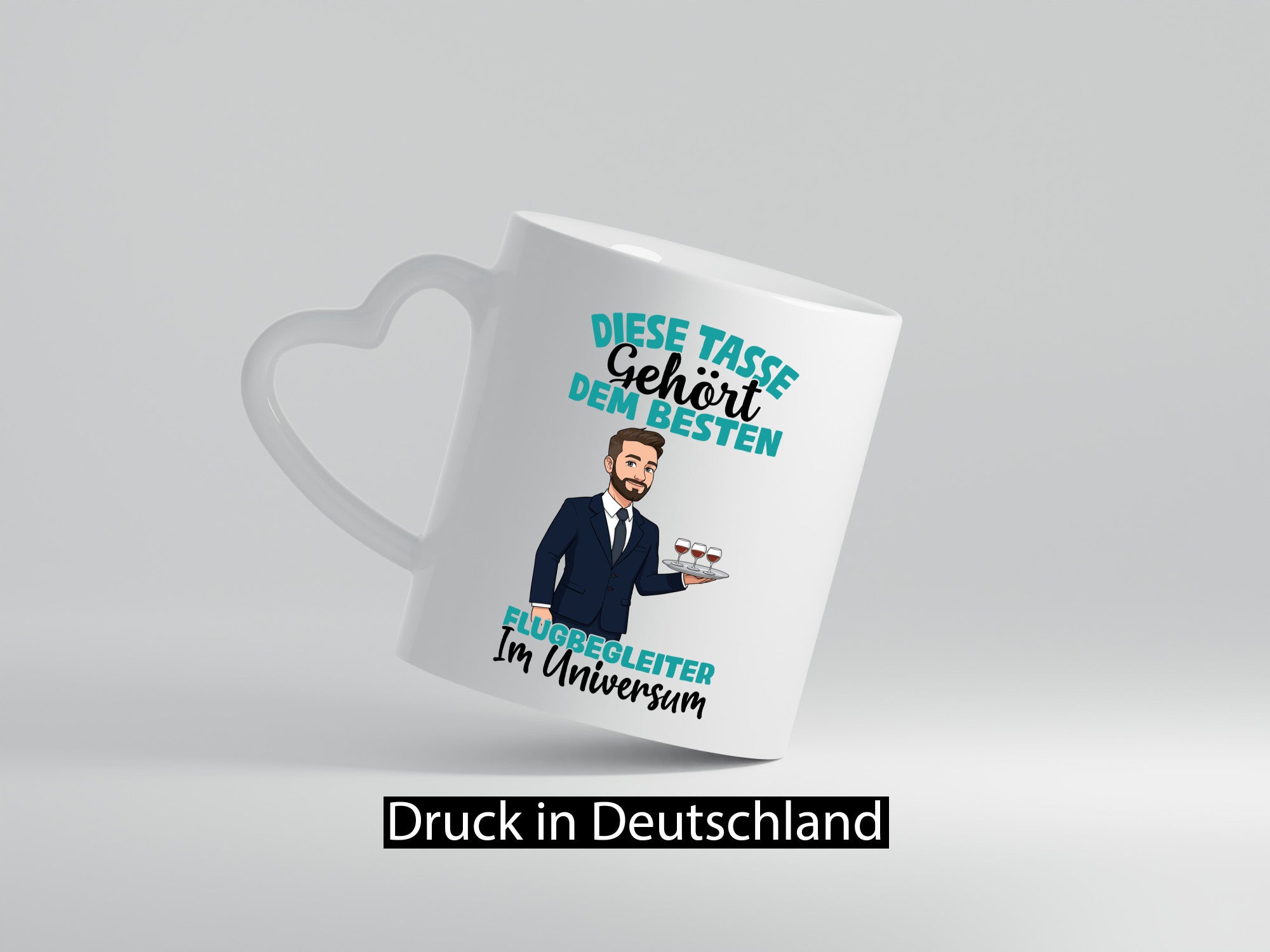 Im Universum: Flugbegleiter | Steward Flughafen Humor Geschenkidee Tasse