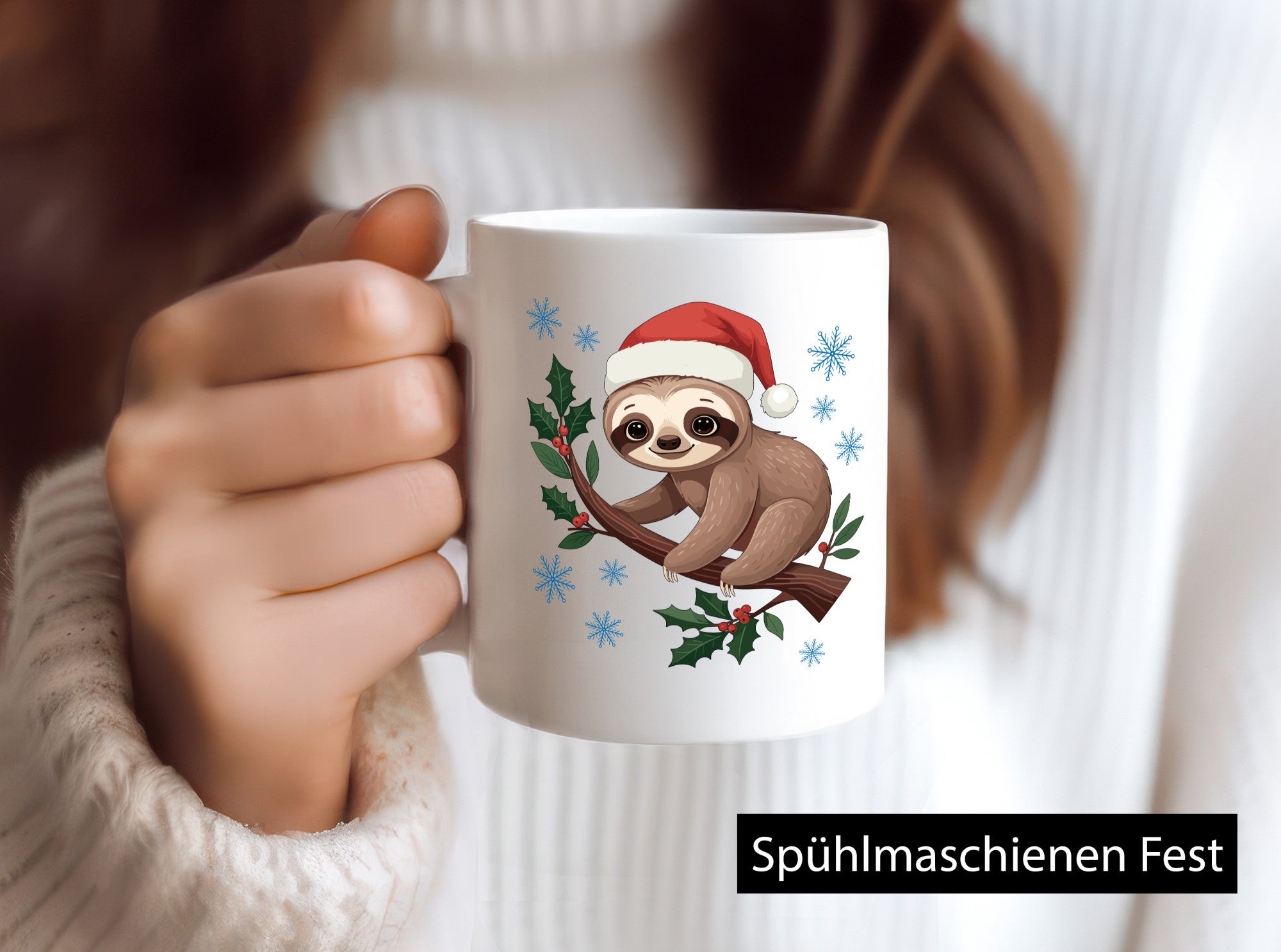 Faultier | Frohe Weihnachten Faul santa Geschenkidee Tierliebhaber Humor Tasse