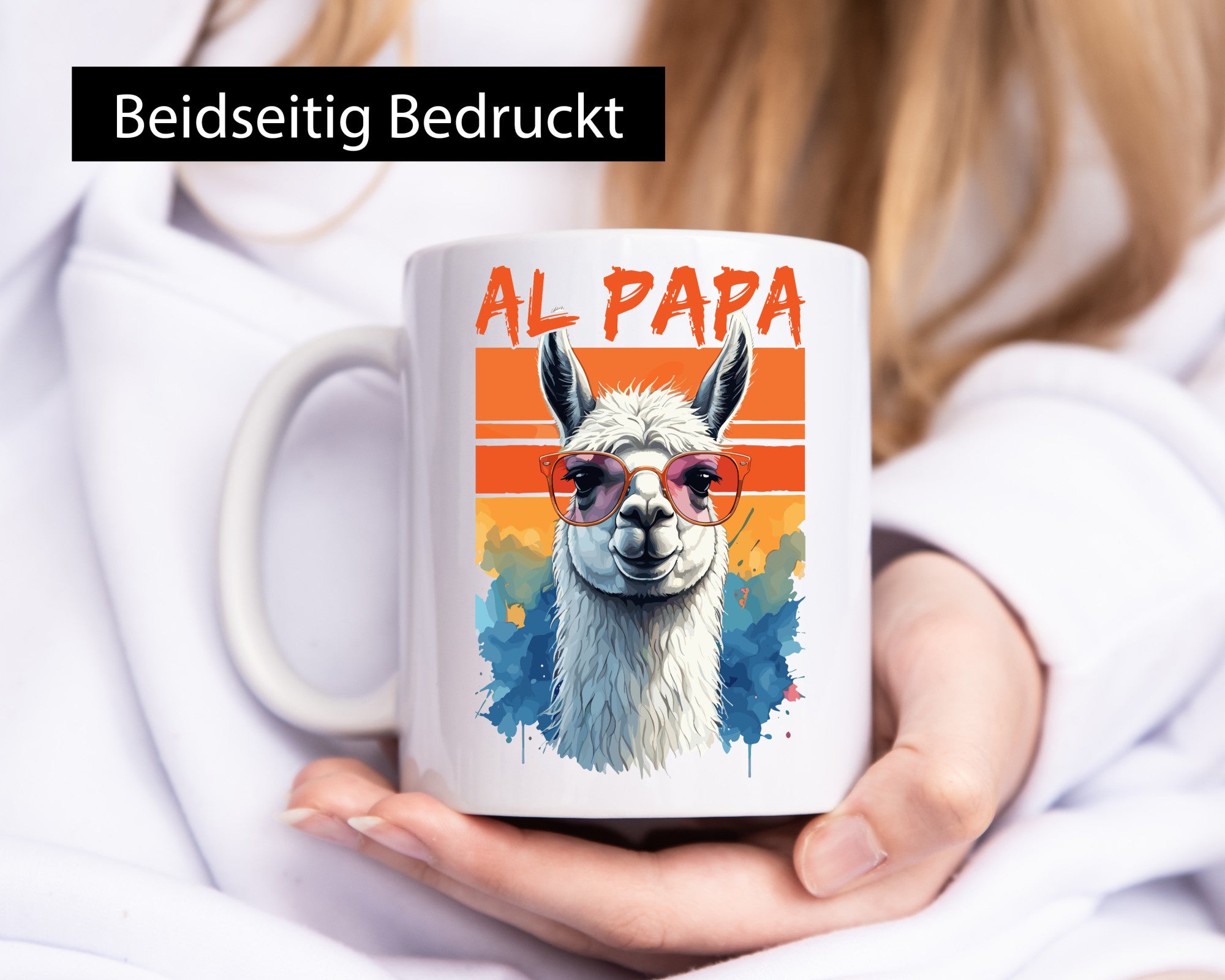 Alpapa | Lama Vatertag Vater lustig Familie Geschenkidee Geschenk Tasse