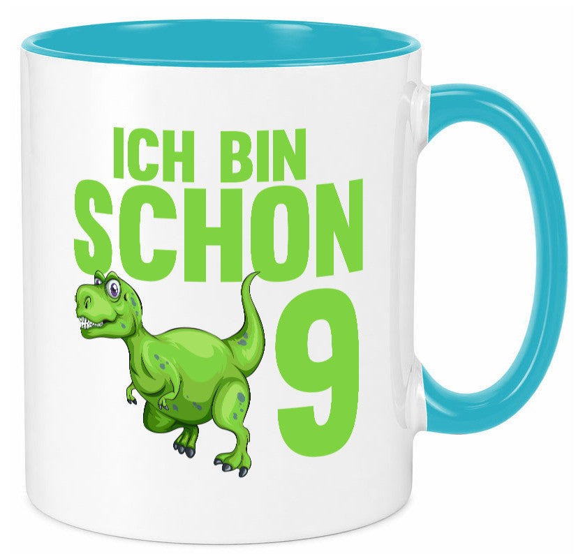 9. Geburtstag | 9 Jahre Dino Dinosaurier Geschenkidee Humor Tasse