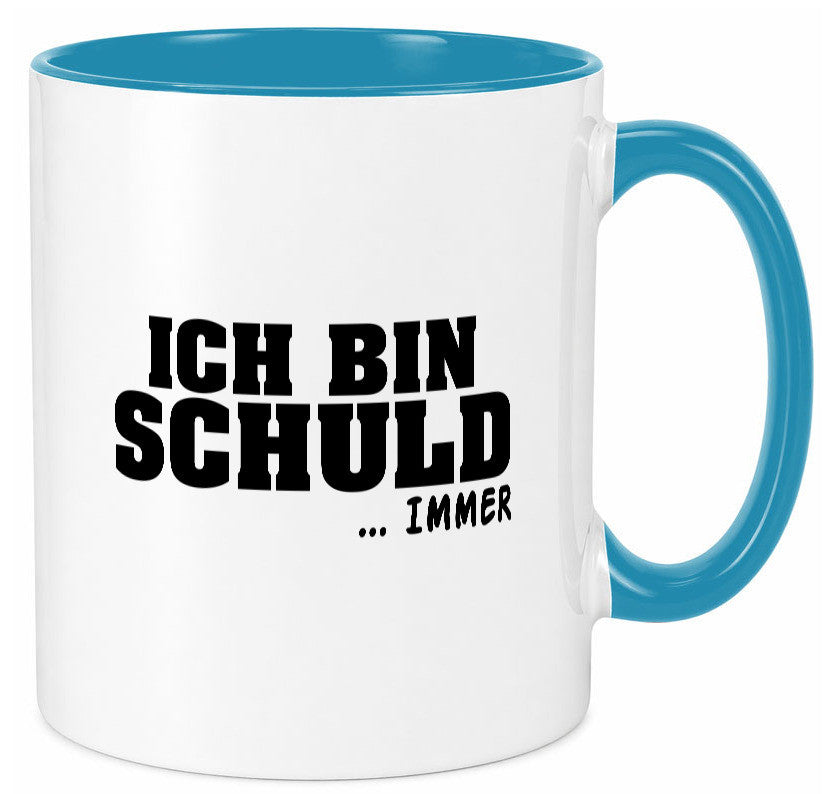 Ich bin Schuld | Schwarze Schaff lustig Humor Geschenkidee Geschenk Tasse