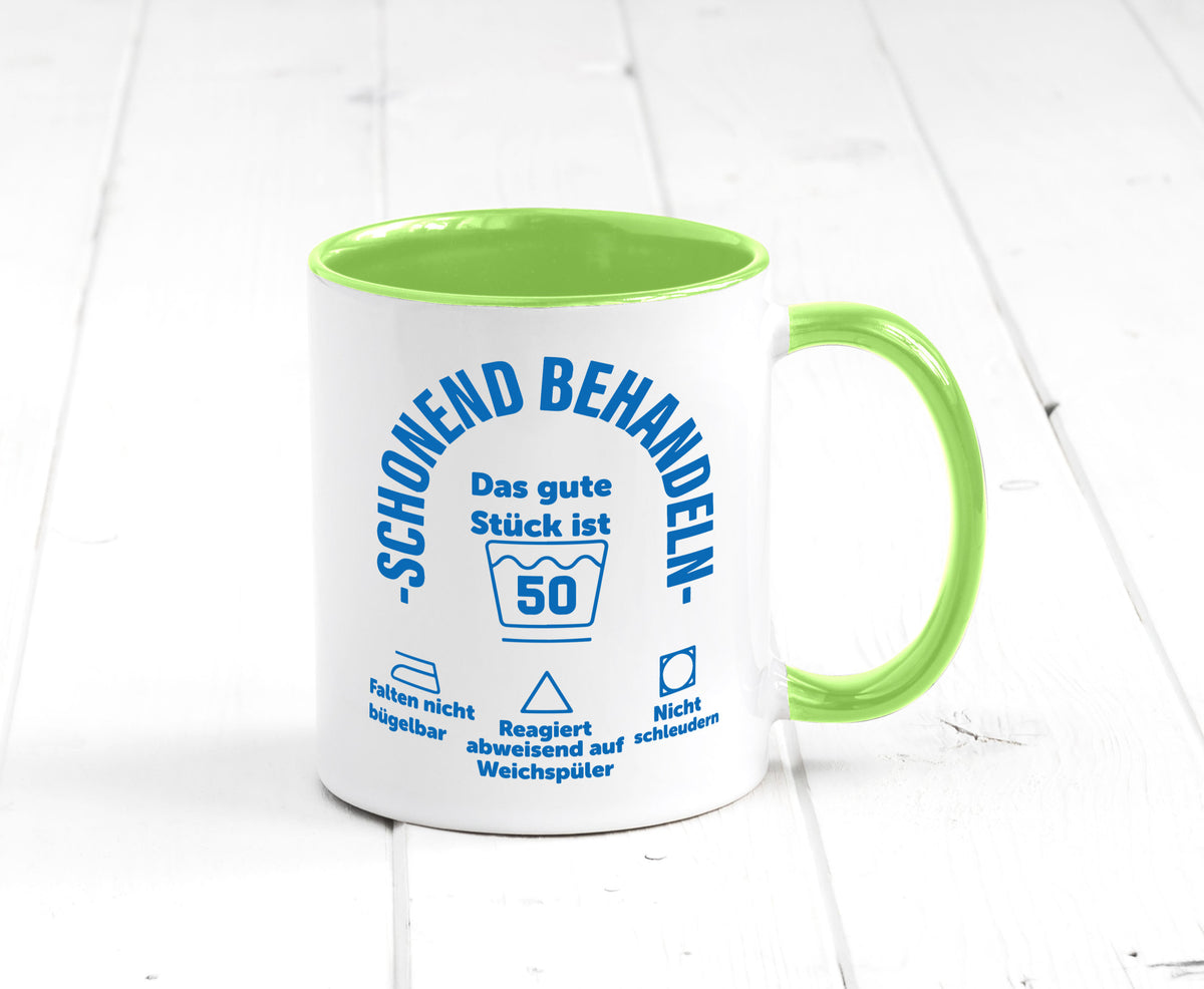 Schonend behandeln | 50 Geburtstag Humor Geschenkidee Tasse
