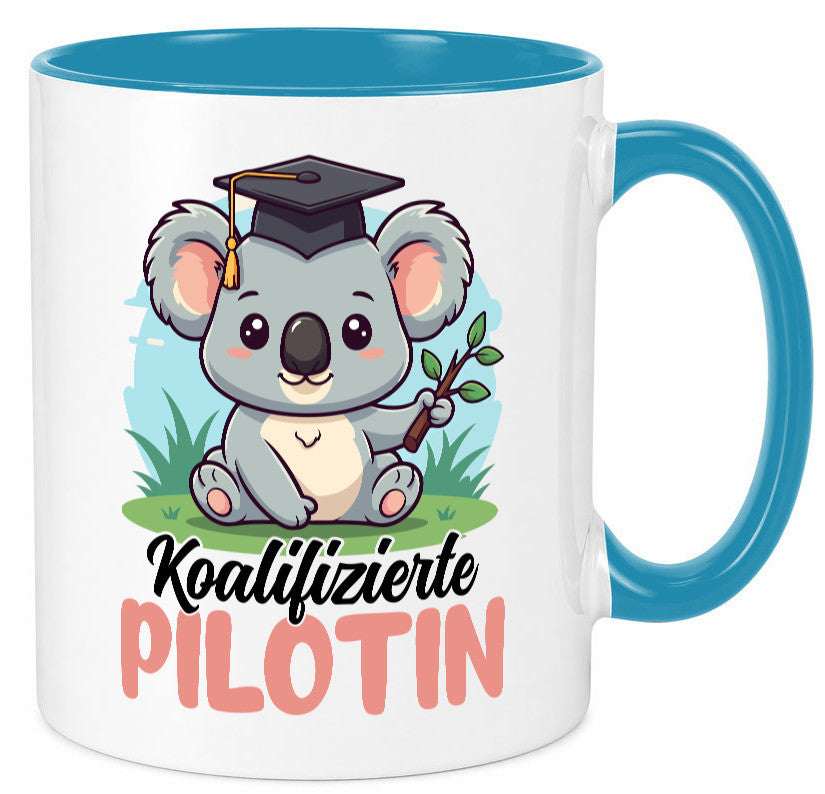 Koalifizierte Pilotin | Definition Piloten lustig Humor Geschenkidee Geschenk Tasse