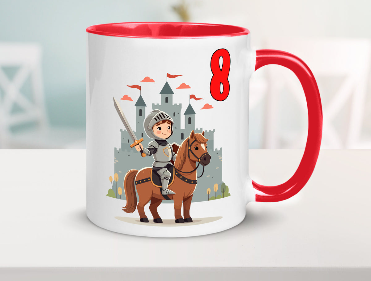 8. Geburtstag | 8 Jahre Ritter Junge Schloss Geschenk Geschenkidee lustiger Tasse