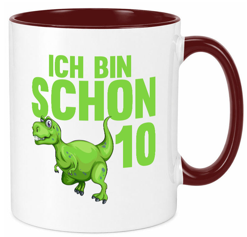 10. Geburtstag | 10 Jahre Dino Dinosaurier Geschenk Geschenkidee lustiger Tasse