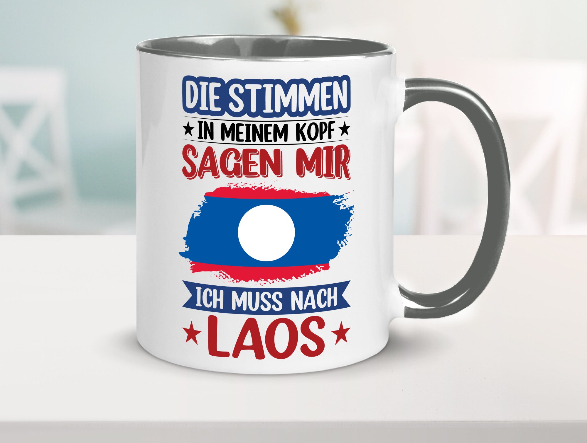 Laos | Urlaub Stimmen in meinem Kopf Traumland lustig Humor Geschenkidee