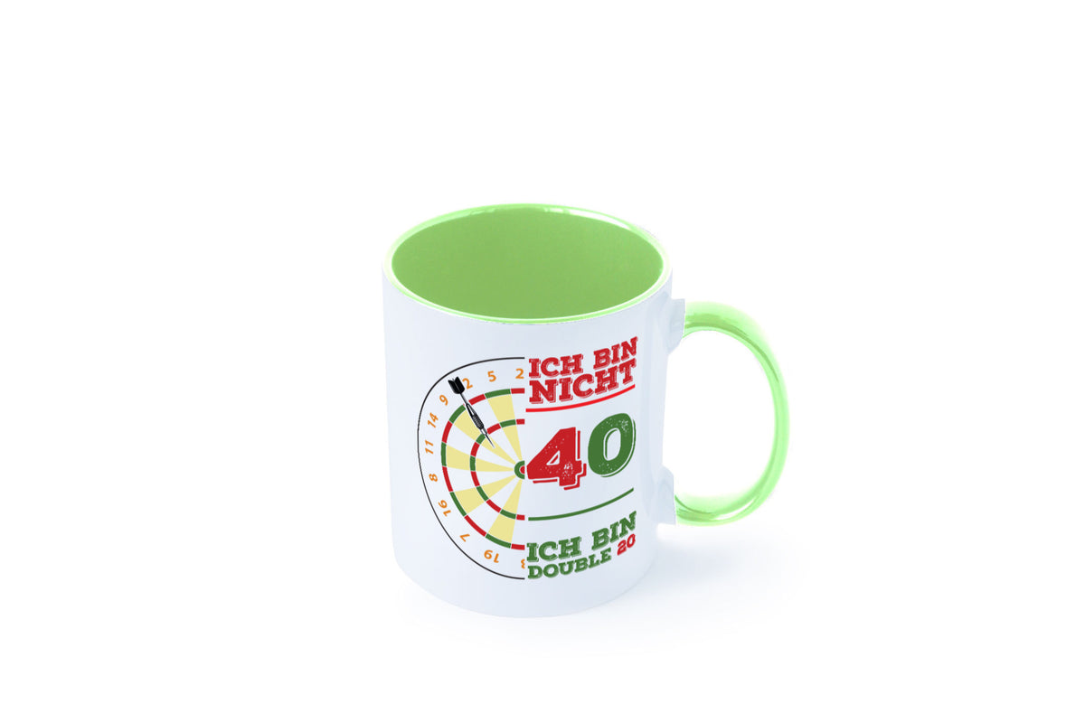 Ich bin nicht 40 double 80 | Dart spieler Geschenkidee Humor Tasse