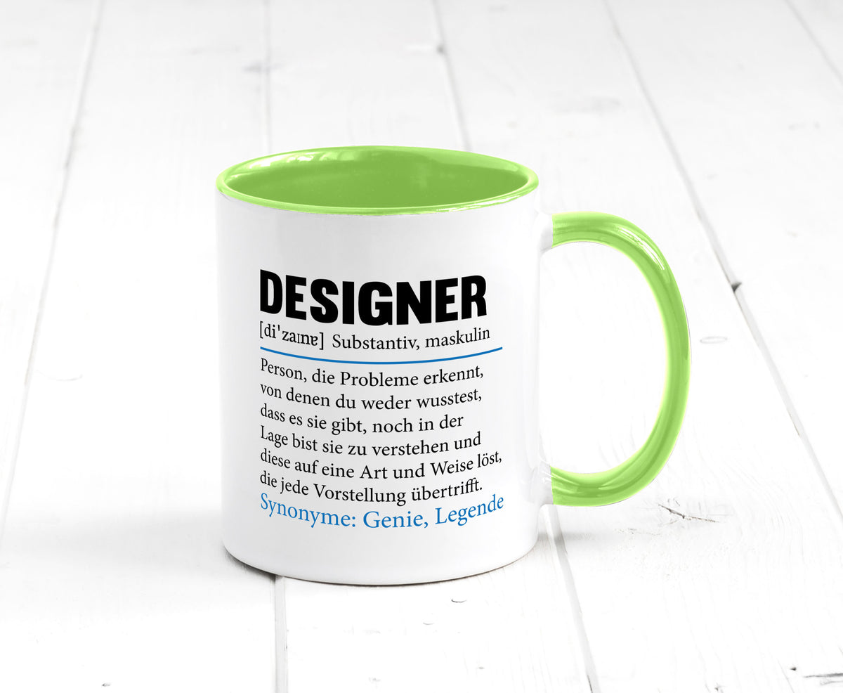 Designer Beruf | Gestalter Medien Schmuck Mode Geschenk Arbeit Kollegen Büro Tasse