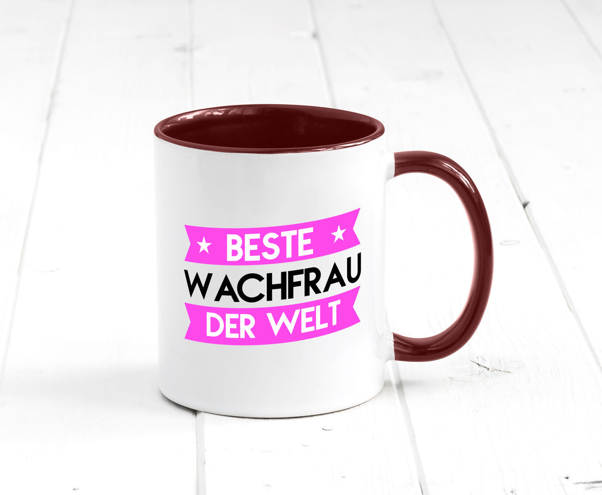 Beste Wachfrau | Wachpersonal Nachtwächter Humor Geschenkidee Tasse