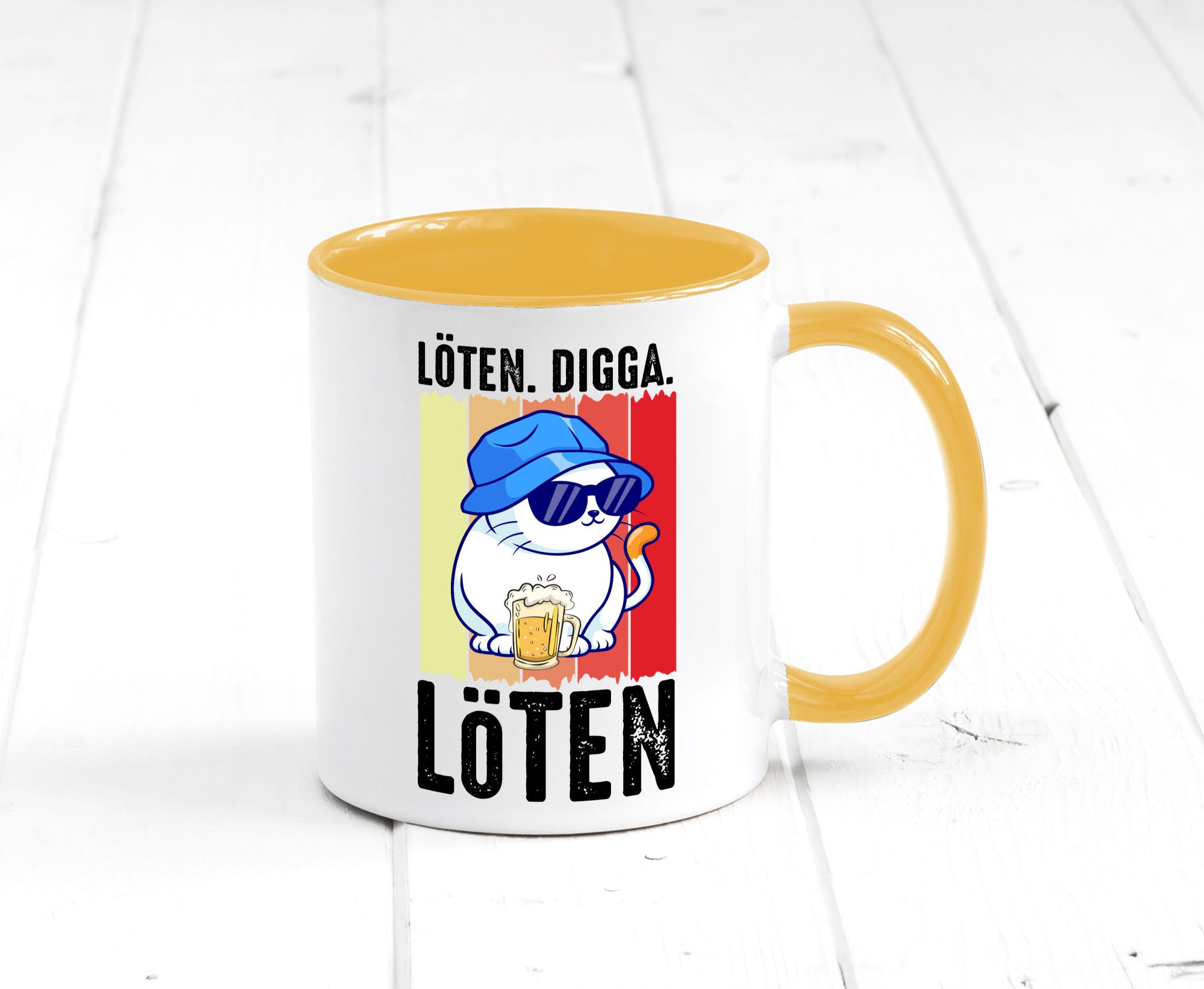 Löten Digga | Katze mit Bier Bierkatze Geschenk Tierliebhaber Humor lustiger