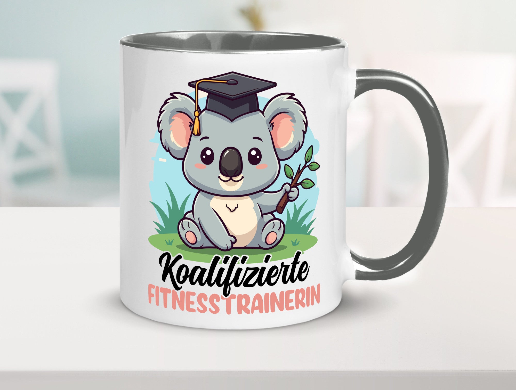 Koalifizierte Fitnesstrainerin | Trainerin Sport v2 Geschenkidee Humor Tasse