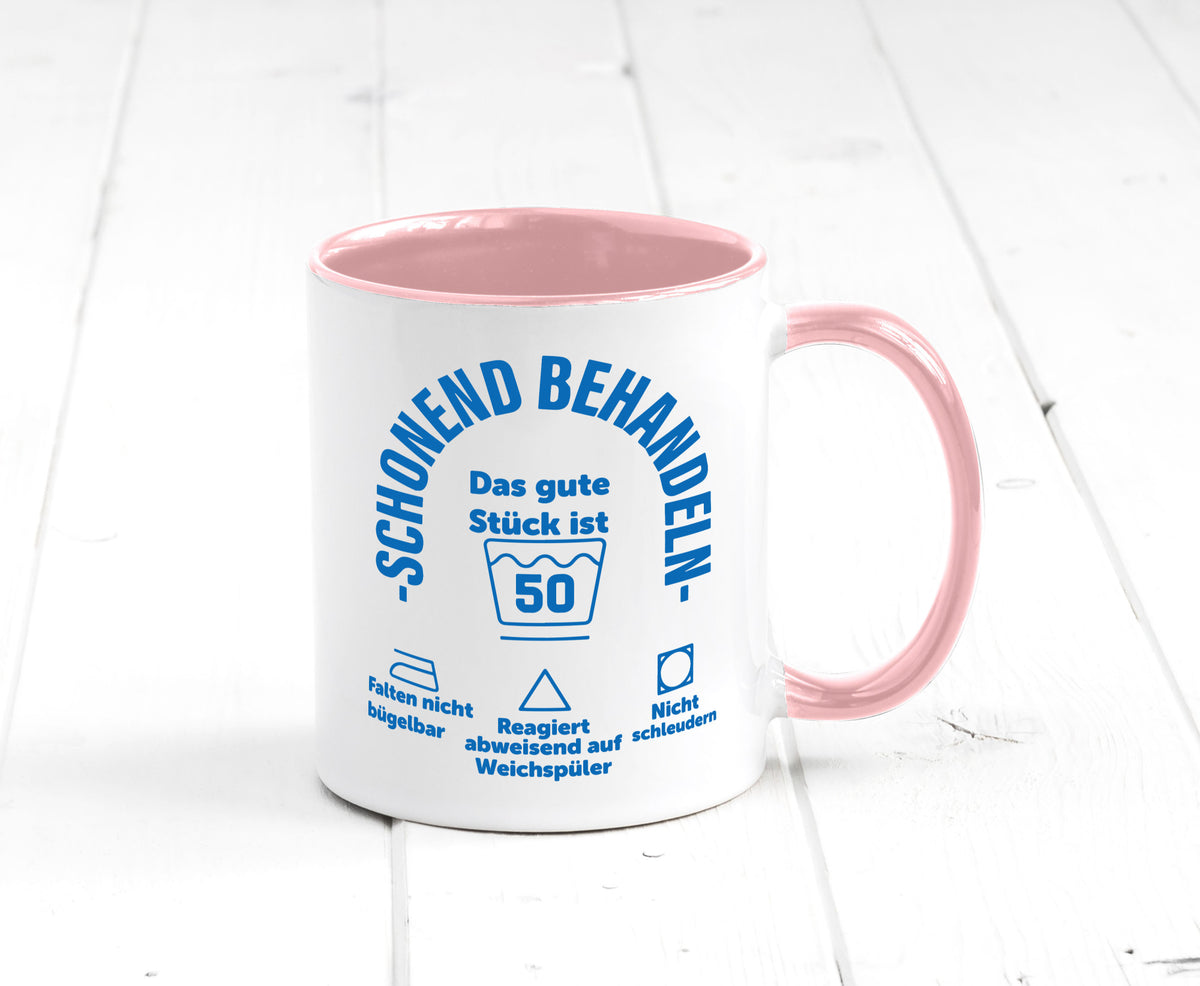 Schonend behandeln | 50 Geburtstag Humor Geschenkidee Tasse