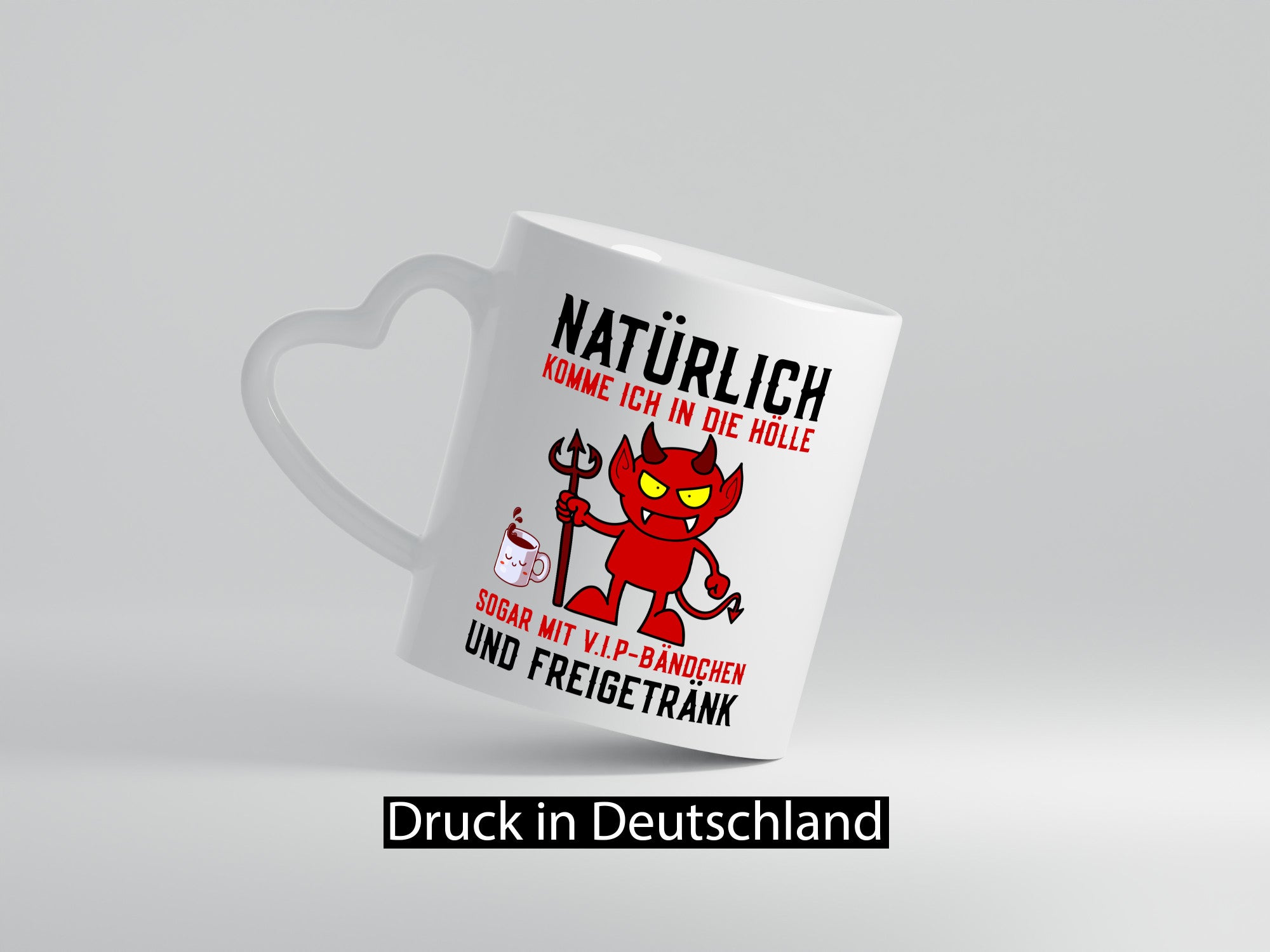 Natürlich komme ich in die Hölle | Spruch Teufelchen Comic Geschenkidee Humor