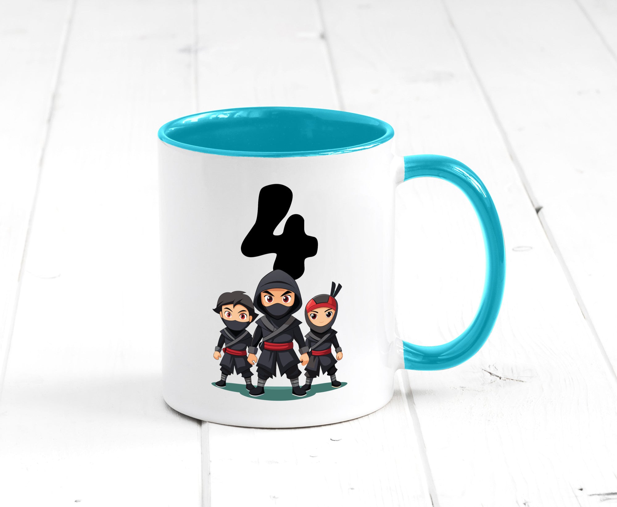 4. Geburtstag | 4 Jahre Ninja lustig Geschenkidee Geschenk Tasse