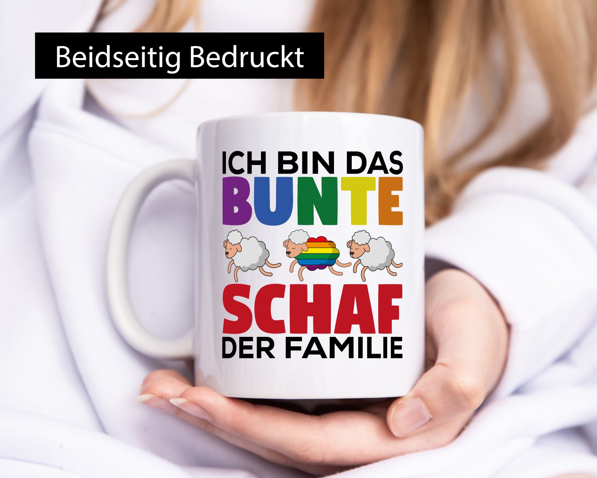 LGBTQ+ Tasse | Buntes Schaf Regenbogen Humor Geschenkidee