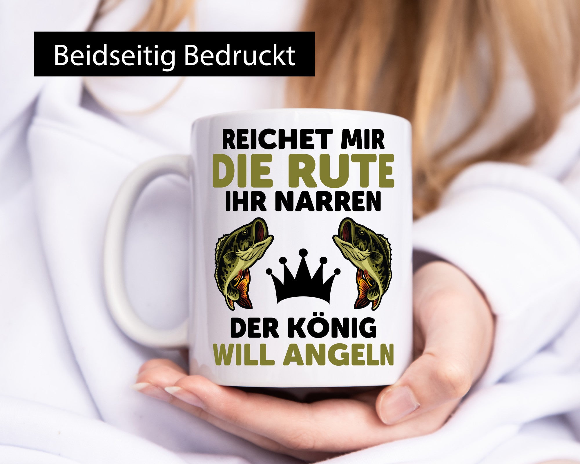 Reicht mir die rute ihr Narren | Angeln Fische Humor Geschenkidee Tasse