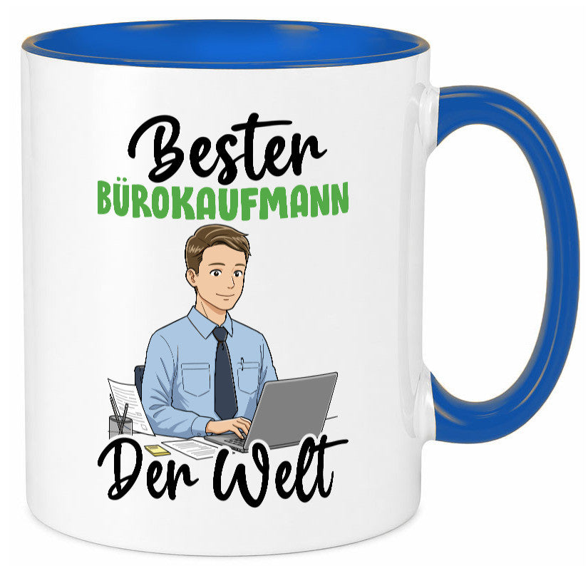 Bester Bürokaufmann | Kaufmann v2 lustig Arbeit Kollegen Büro Geschenk Tasse