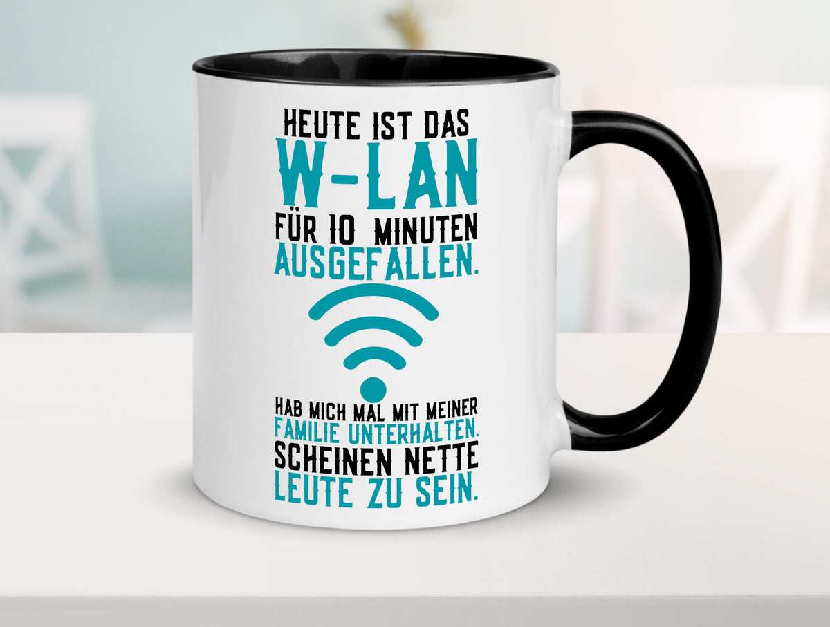 10 Minuten W-Lan Ausfall | Nerd Computer PC Gamer lustig Humor Geschenkidee Tasse