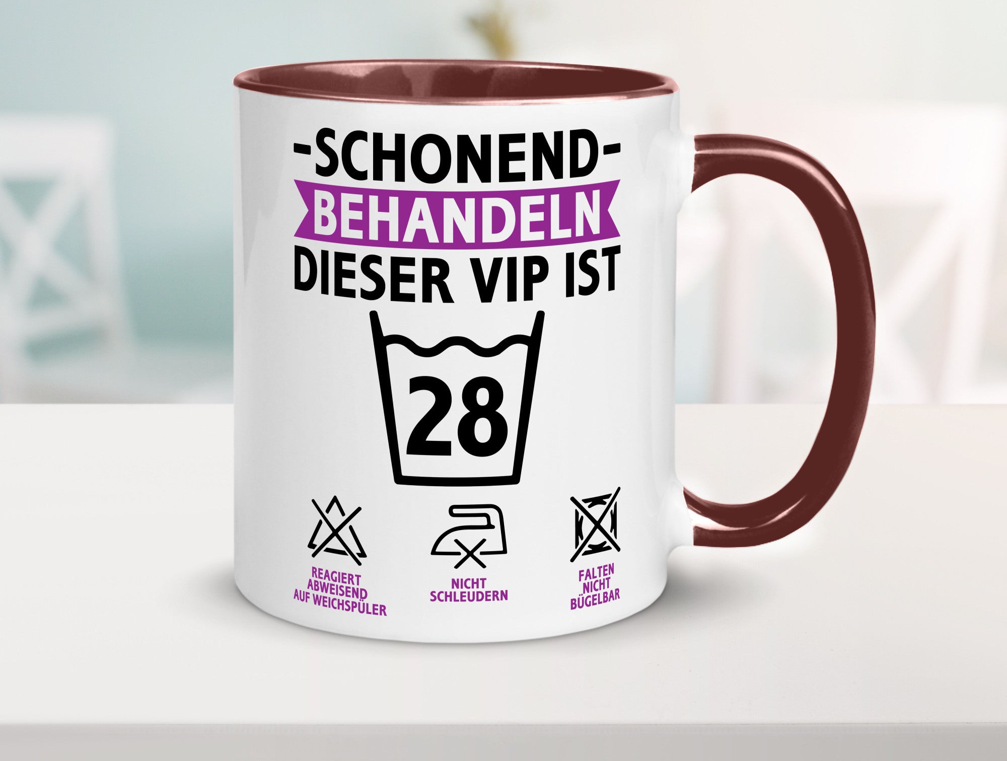 28 Geburtstag | schonend behandeln Jahre Humor Geschenkidee Tasse