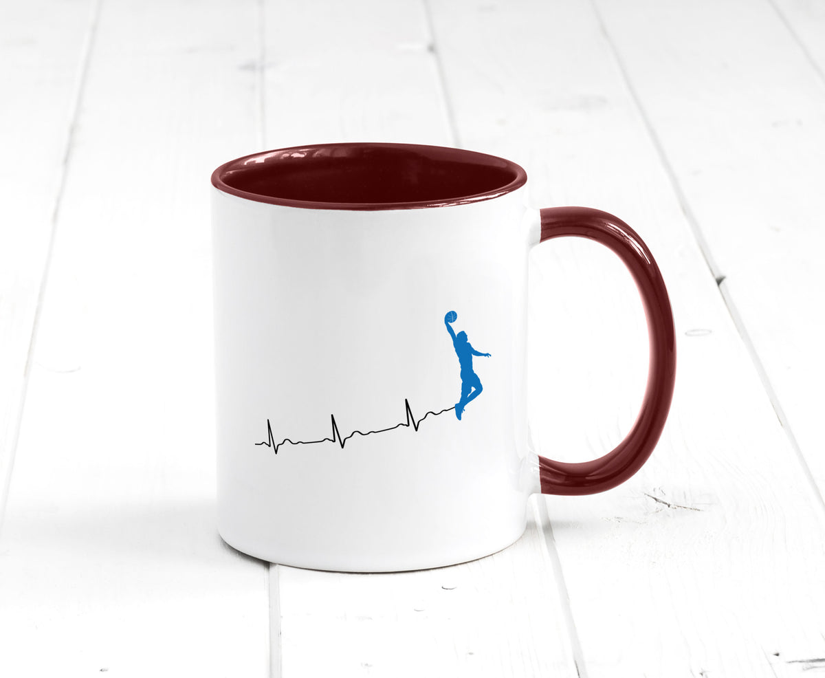 Herzschlag Basketball | Motiv Sport Ballsport Humor Geschenkidee Tasse