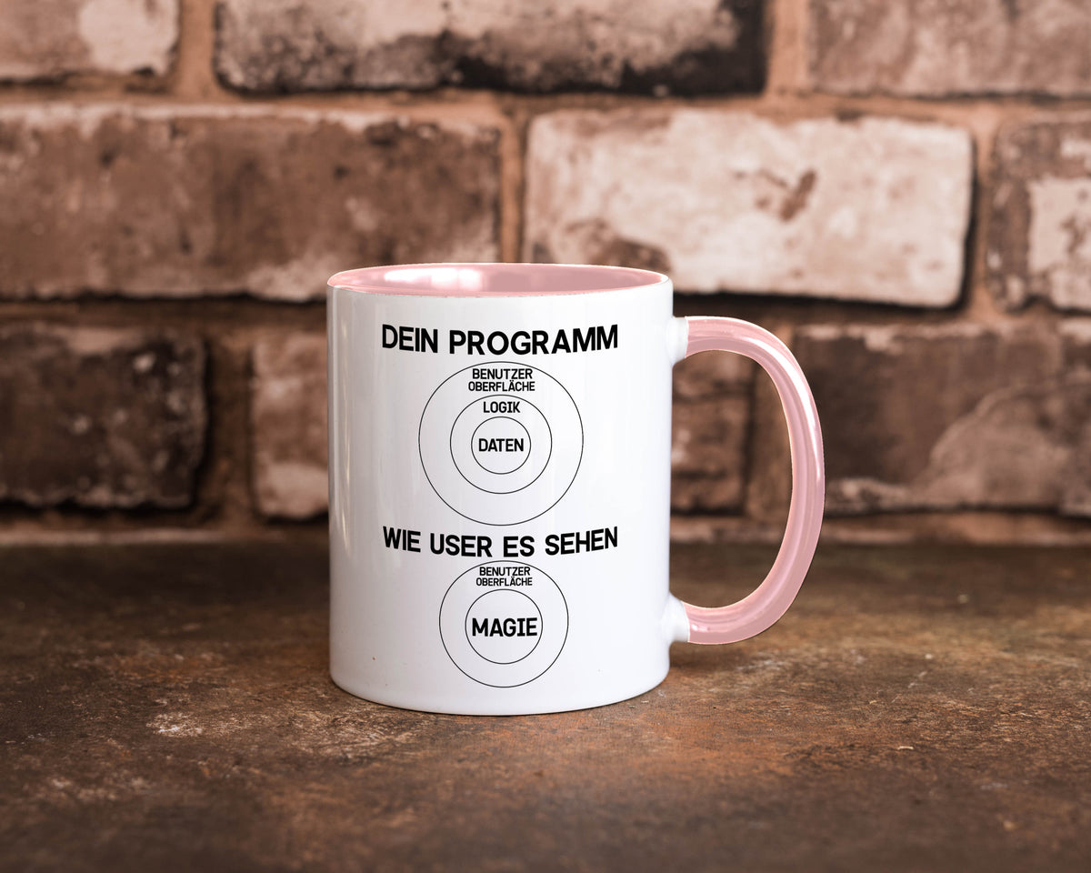Wie User dein Programm sehen | Programmierer Magie Witz Geschenkidee Humor Tasse