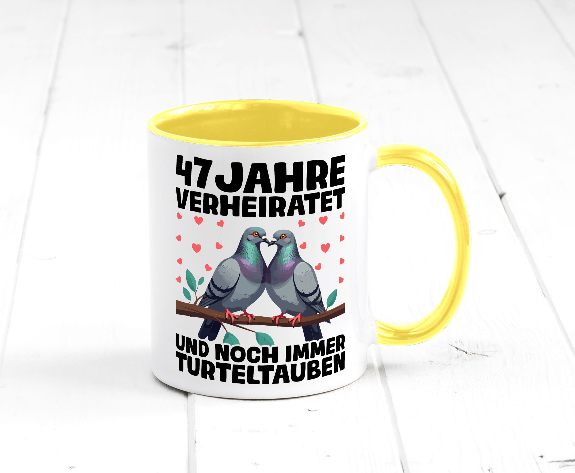 47 Jahre verheiratet | Turteltauben Ehe Ehepaar Humor Geschenkidee Tasse