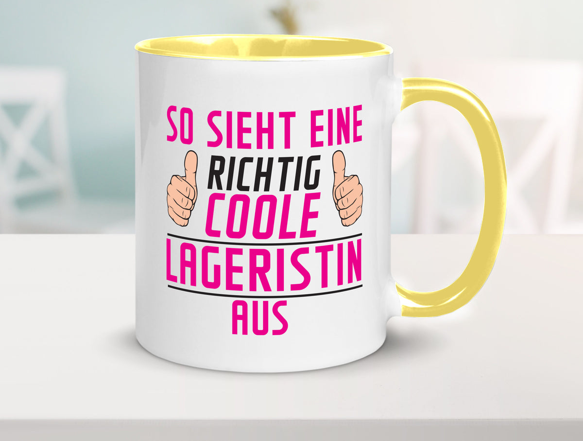 Richtig Coole Lageristin | Beruf Lager Arbeiterin Humor Arbeit Kollegen Büro Tasse