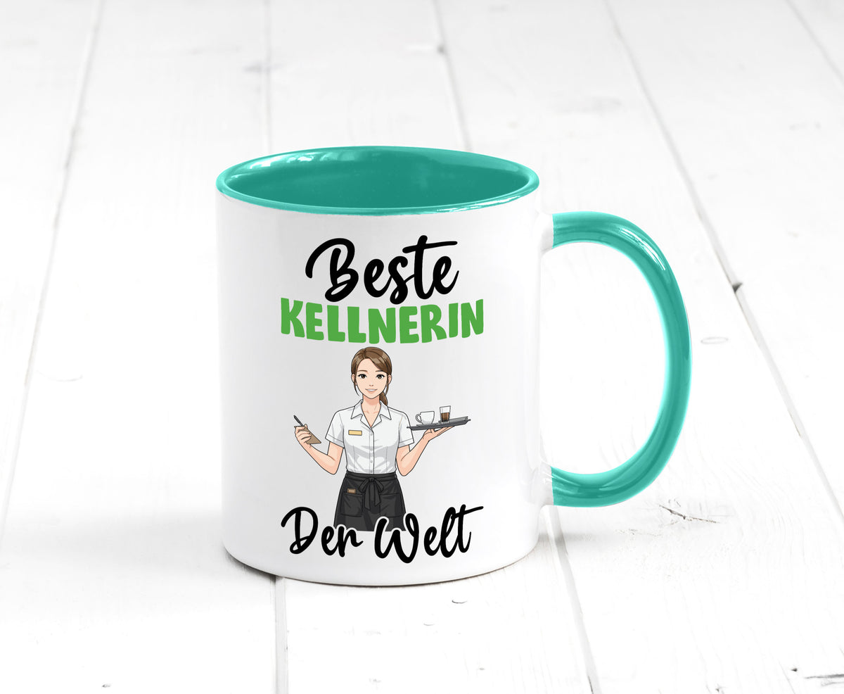 Beste Kellnerin | Beruf kellnern Bedienung v2 Humor Arbeit Kollegen Büro Tasse