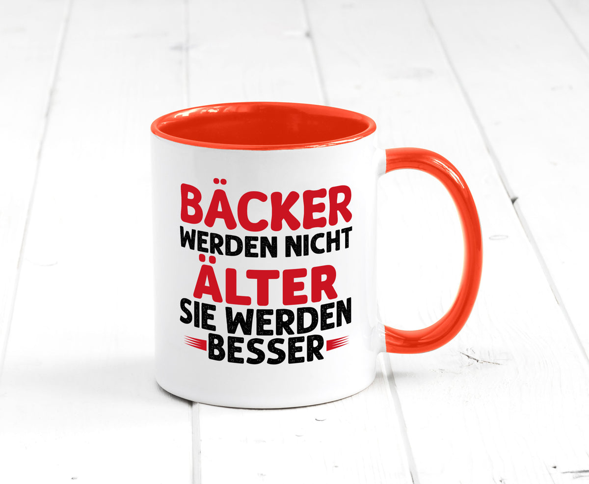Bäcker werden nicht älter Sie besser lustig Humor Geschenkidee Geschenk Tasse