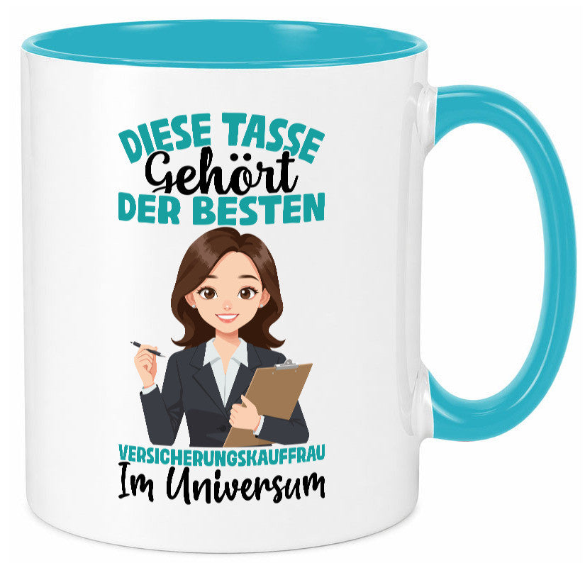Im Universum: Versicherungskauffrau | Kauffrau lustig Humor Geschenkidee Tasse