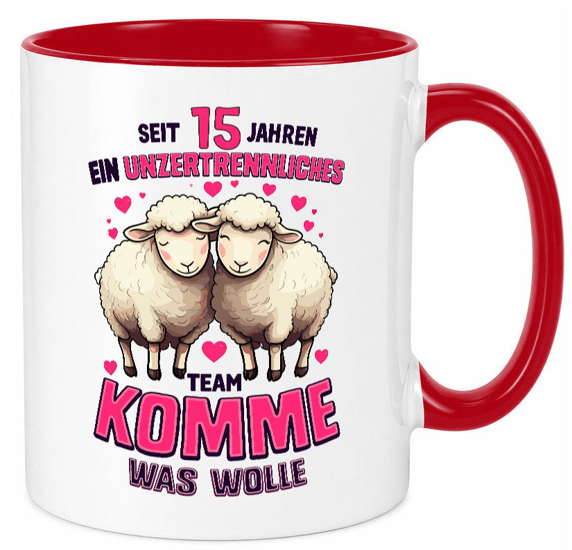 15 Jahre Verheiratet | ein Team Ehepaar Geschenk Humor Geschenkidee lustiger Tasse