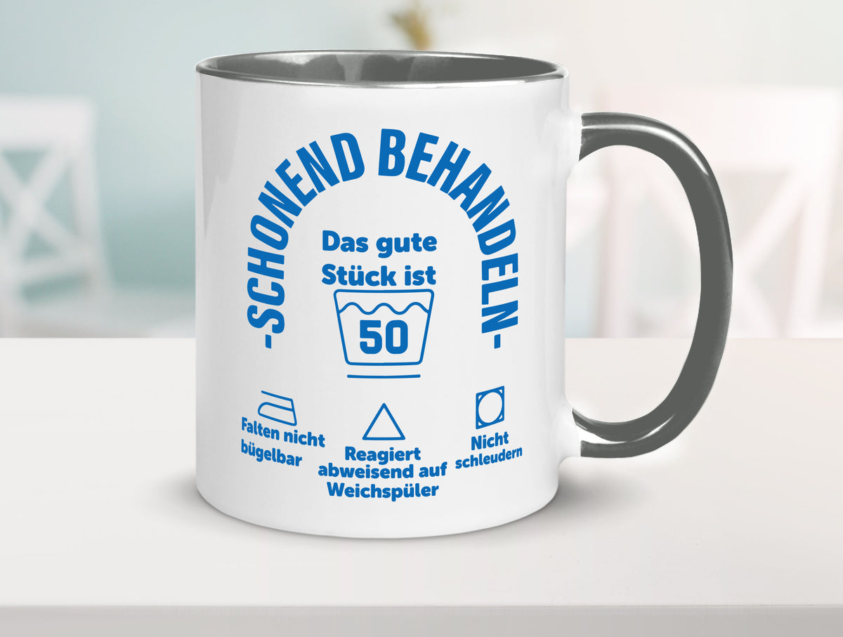 Schonend behandeln | 50 Geburtstag Humor Geschenkidee Tasse