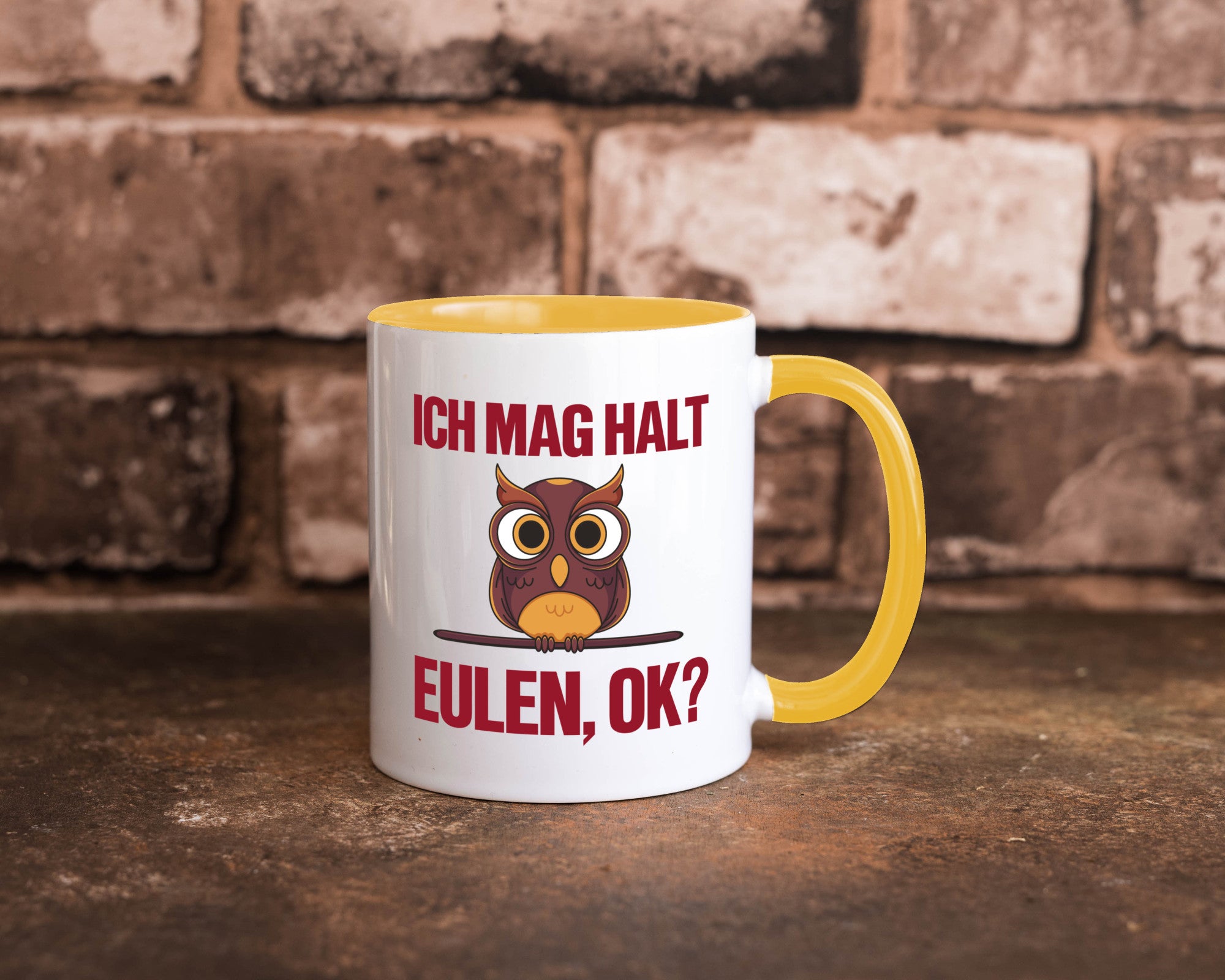 Ich mag Eulen | Spruch süße Eule Motiv lustiger Geschenk Humor Geschenkidee