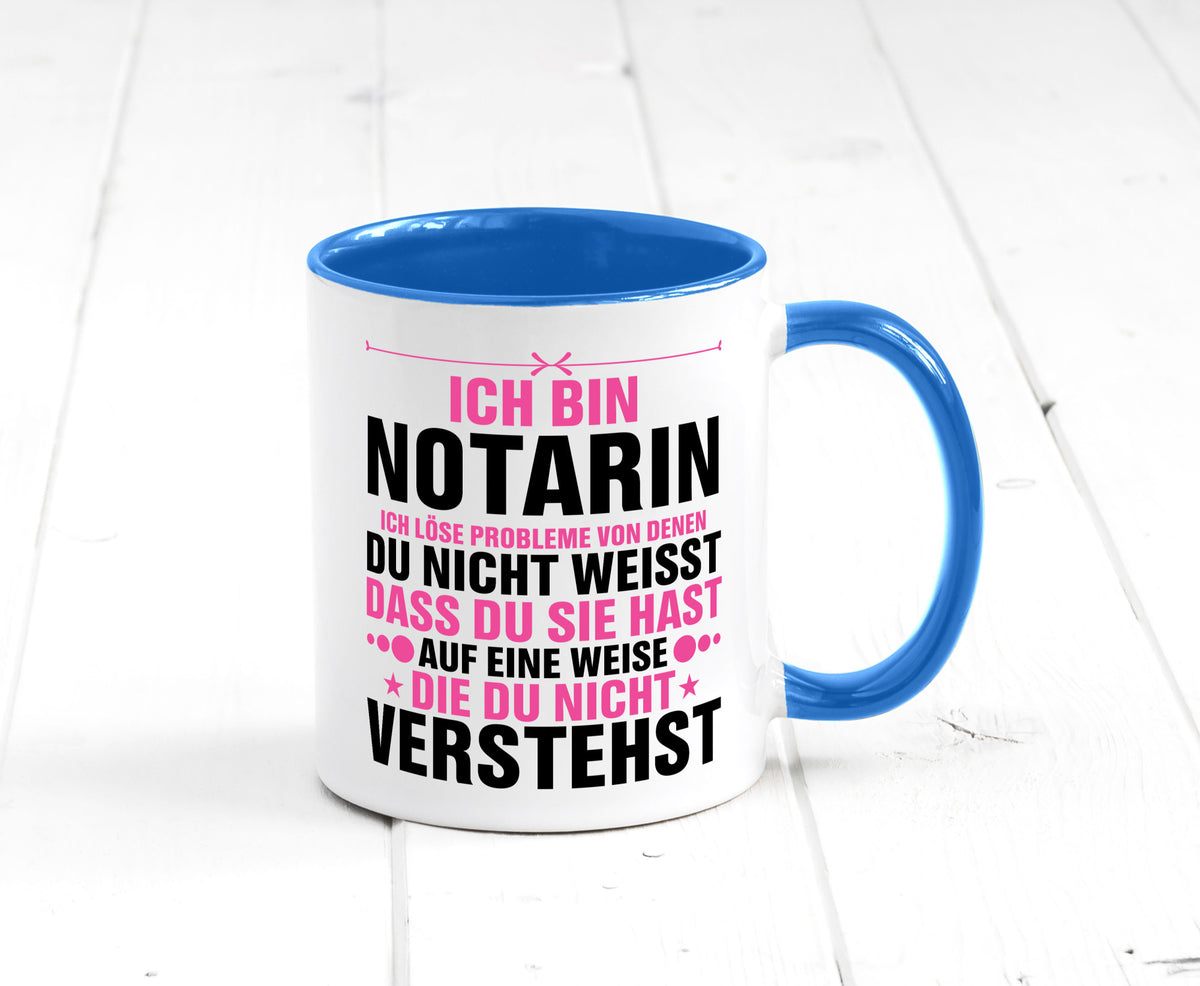 Löse Probleme: Notarin | Juristin v2 lustiger Spruch Geschenk Humor Tasse