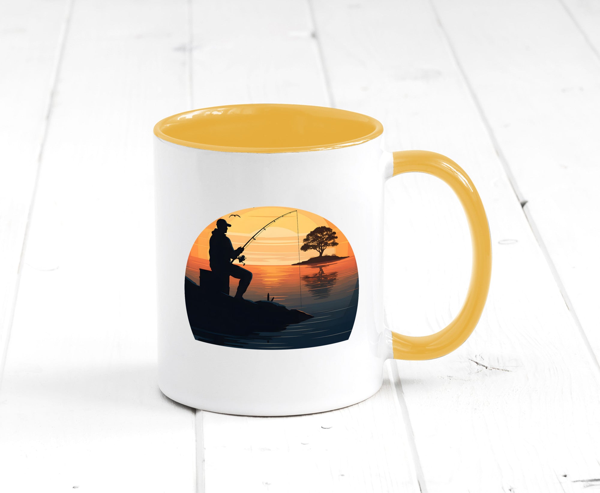 Angler | Sonnenuntergang Fischer Fische Angeln v2 Geschenk Humor Geschenkidee