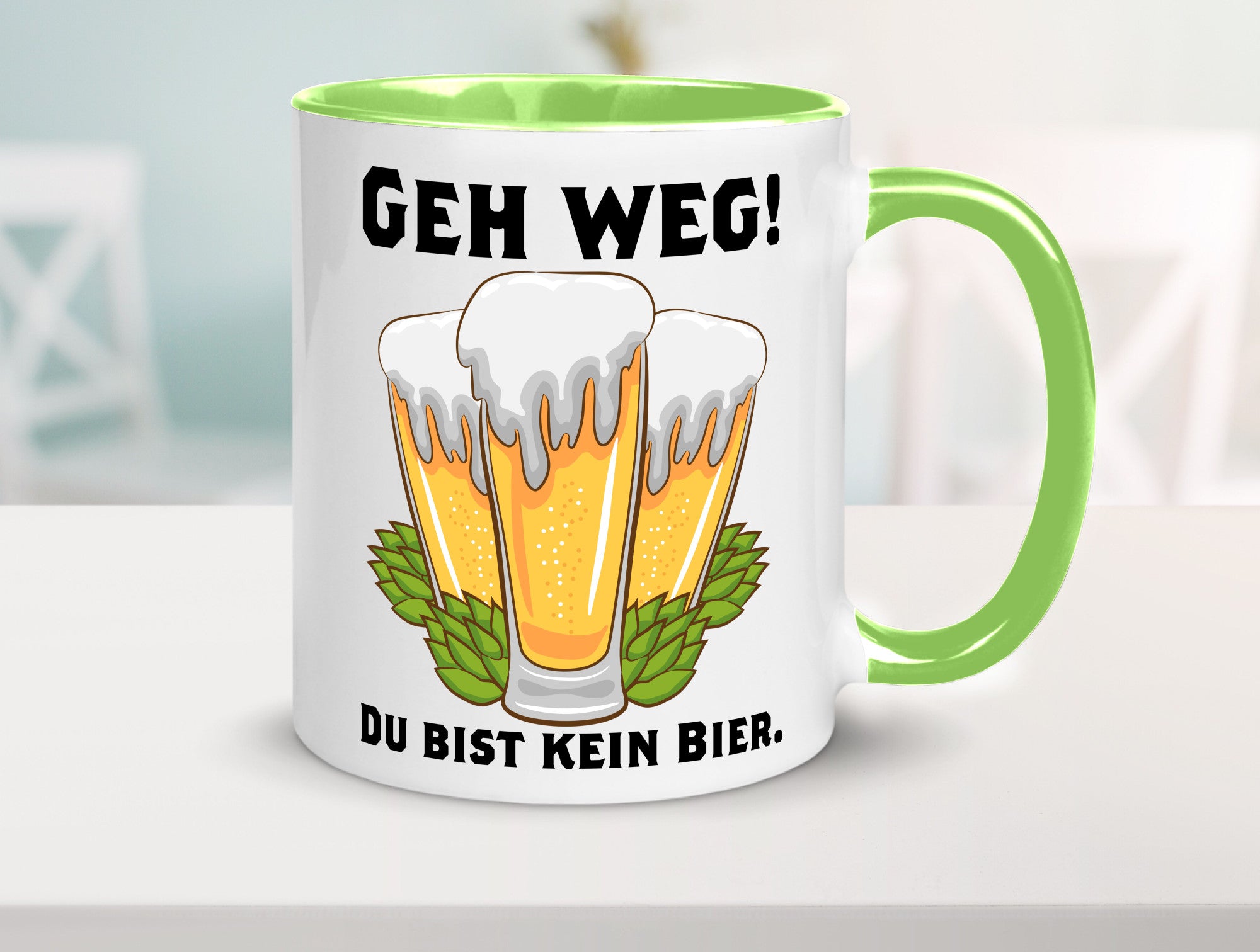 Geh weg du bist kein Bier | bierliebhaber v2 Humor Geschenkidee Tasse