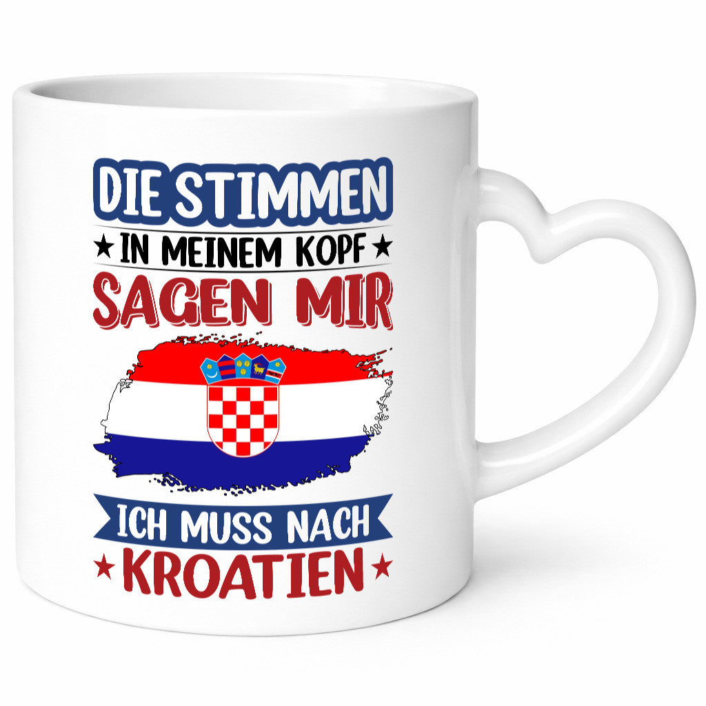 Kroatien | Urlaub Stimmen in meinem Kopf Traumland lustiger Spruch Geschenk