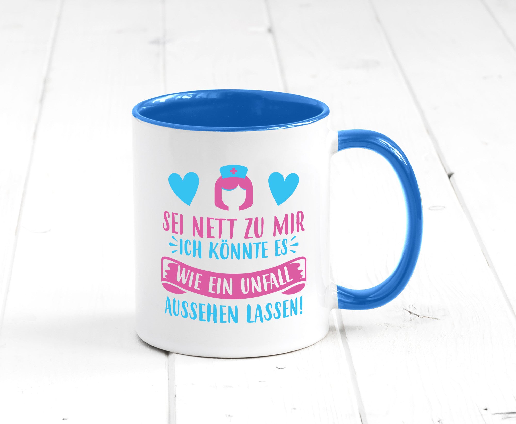 Sei nett, könnte wie ein Unfall aussehen | Kopf lustiger Spruch Geschenk Humor