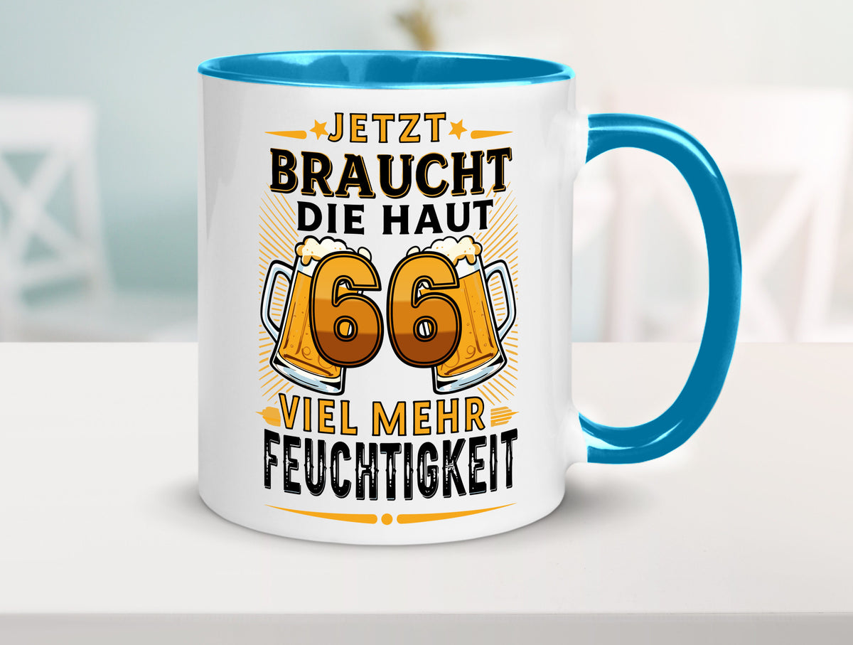 66 braucht die haut mehr Feuchtigkeit | 66. Geburtstag Humor Geschenkidee Tasse