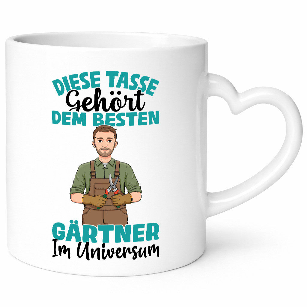 Im Universum: Gärtner | Gartenbau Geschenkidee Humor Tasse