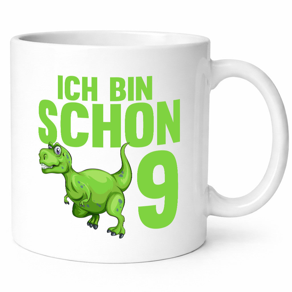 9. Geburtstag | 9 Jahre Dino Dinosaurier Geschenkidee Humor Tasse