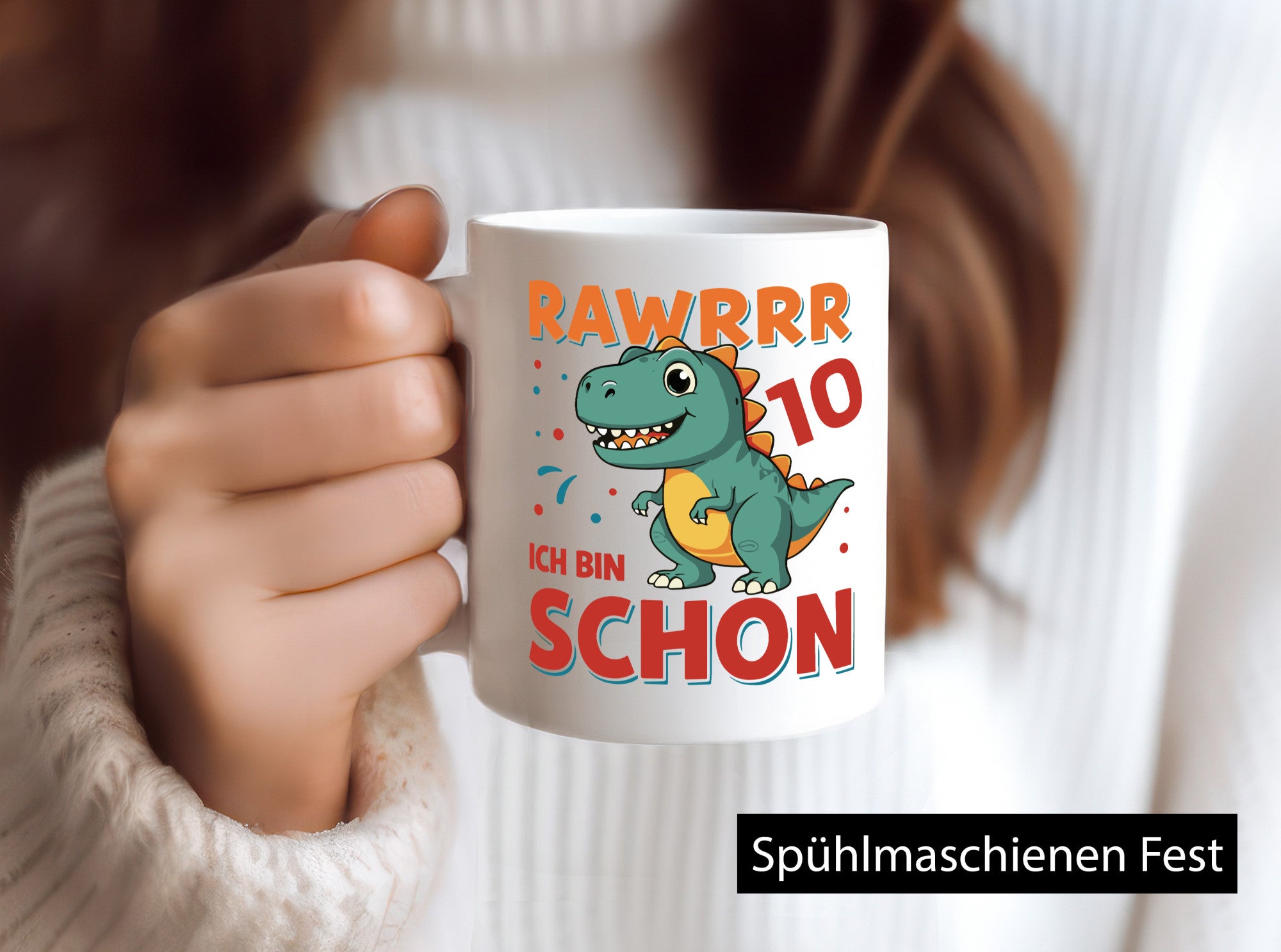 10. Geburtstag | 10 Jahre Raw ich bin schon T-Rex Geschenkidee Humor Tasse